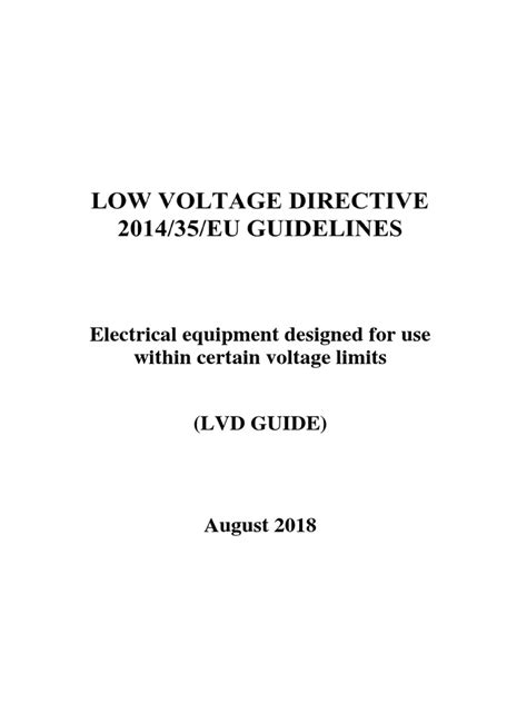 low voltage directive 2014 35 eu.